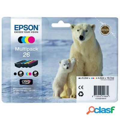 Cartuccia Epson C13T26164010 (Conf. da 4 pz.) originale