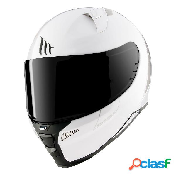 Casco integrale mt helmets revenge 2 solid a0 bianco perlato