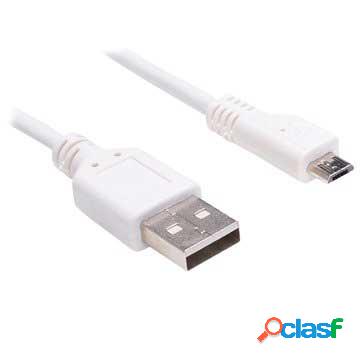 Cavo di ricarica/sincronizzazione MicroUSB Sandberg - Bianco