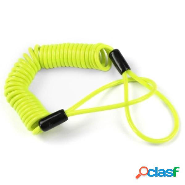 Cavo spirale fluo bloccadisco corto