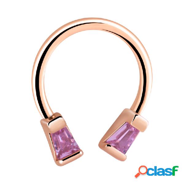 Circular barbell Acciaio chirurgico 316L placcato in oro