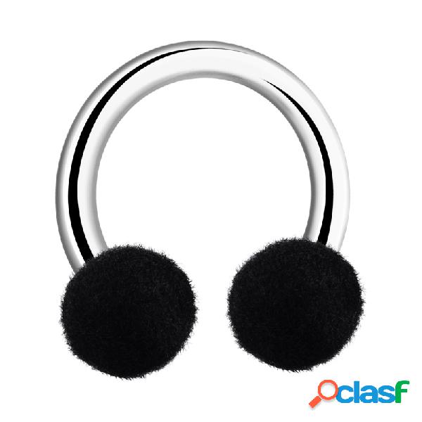Circular barbell con Palla di Velluto Acciaio chirurgico