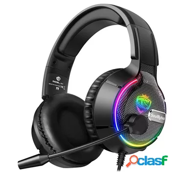 Cuffie da gioco SoulBytes S19 con RGB - Nere