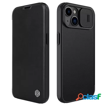 Custodia Flip Nillkin Qin Pro Series per iPhone 14 - Nera