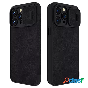 Custodia Flip Nillkin Qin Pro per iPhone 14 Pro Max - Nera