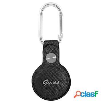Custodia Guess Saffiano Vintage Script Apple AirTag - nera