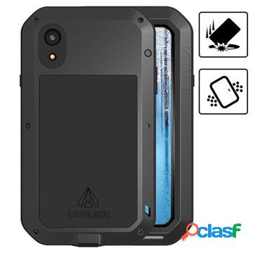 Custodia ibrida Love Mei per iPhone XR potente - nera