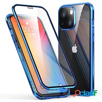Custodia magnetica Luphie per iPhone 13 mini - blu