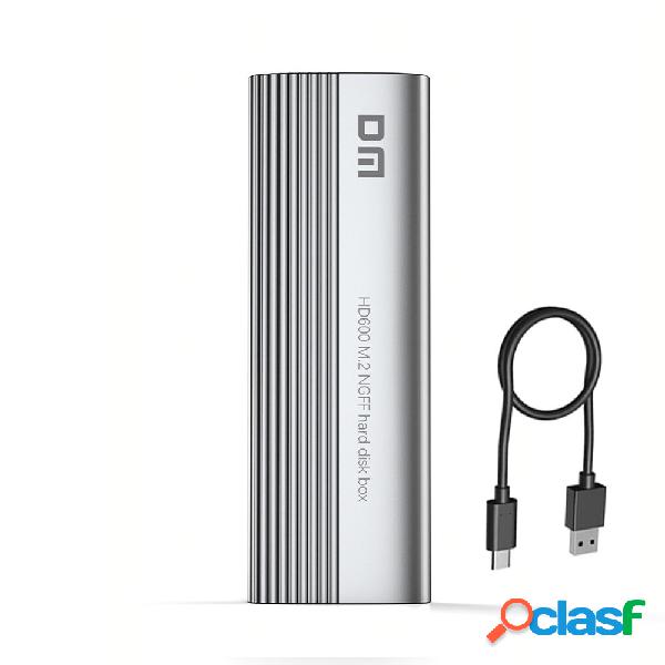 Custodia per SSD DM M.2 NGFF 6 Gbps USB 3.2 e Type-C