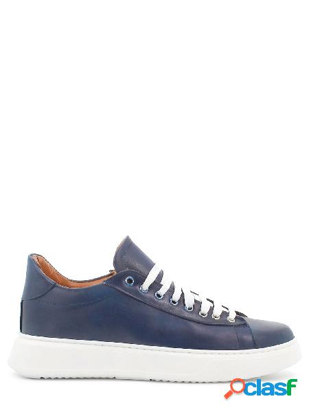 De Antonio Sneakers uomo in pelle con lacci, 2022 2512 - Blu