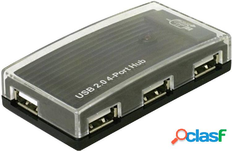 Delock 61393 4 Porte Hub USB 2.0 Nero