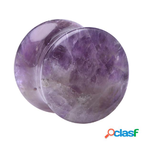 Double flared plug (stone) Amethyst Tunnel & Plug