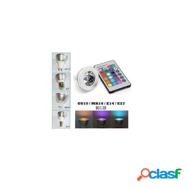 FARETTO LED LUCE RGB PROGRAMMABILE MULTICOLOR E27 GU10 E14