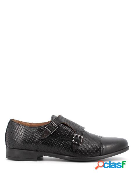 FT Scarpe da uomo classiche in pelle a rombi con doppia