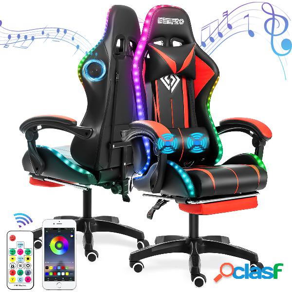 GEEPRO Massaggio Sedia da gioco per video con poggiapiedi