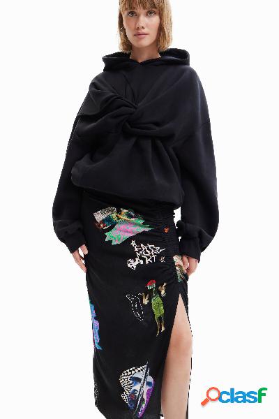 Gonna midi slim fit collage