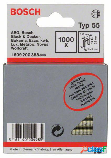 Graffe a dorso stretto tipo 55 resinate - 6 x 1,08 x 26 mm