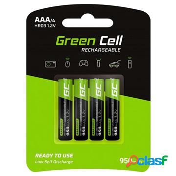 Green Cell HR03 Batterie Ricaricabili AAA - 950mAh - 1x4