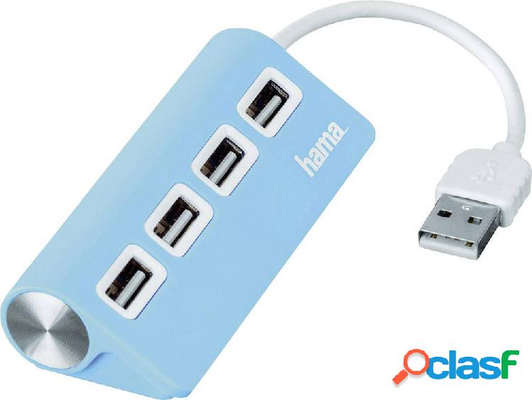 Hama Hama 4 Porte Hub USB 2.0 Blu