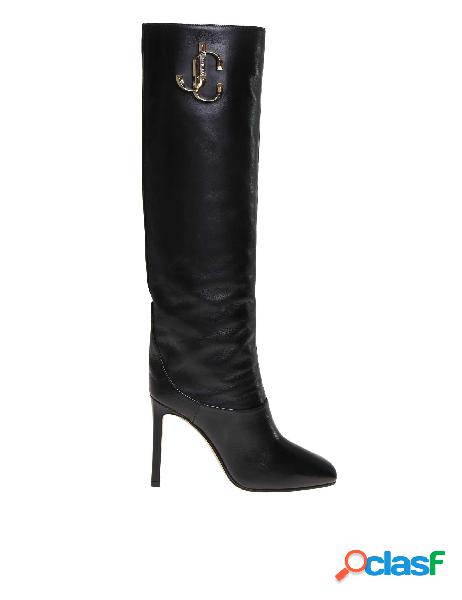 JIMMY CHOO STIVALI DONNA MAHESA100CLF PELLE NERO