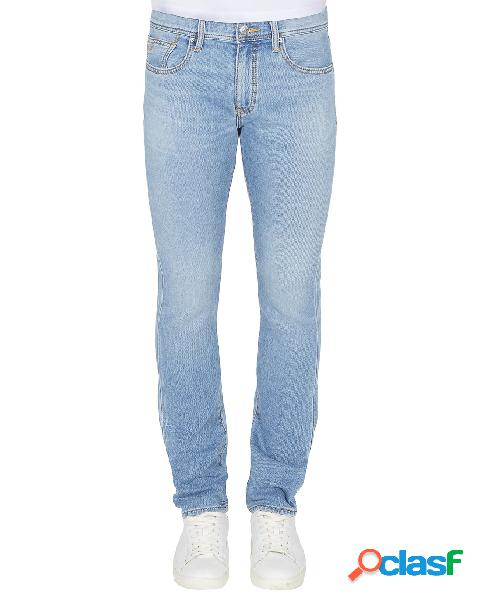 Jeans J13 in cotone stretch lavaggio chiaro bleach