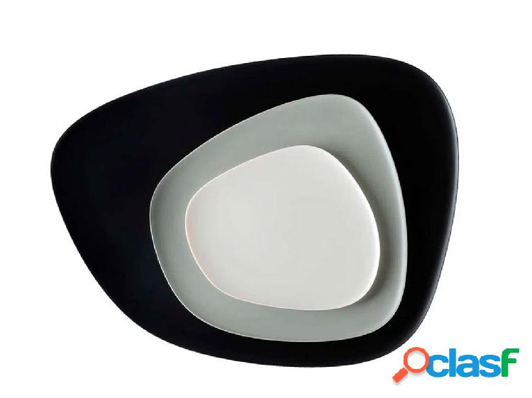 Kartell Namastè - Piatti set da tre Nero-Grigio-Tortora