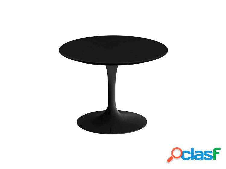 Knoll Saarinen Tavolino Ø 51 - H.37 Laminato Nero/Base Nero