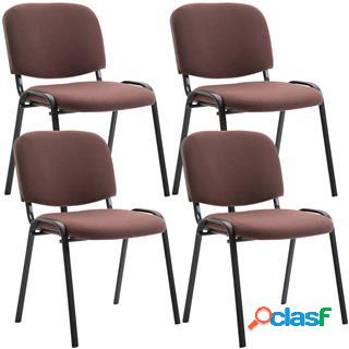 Lotto di 4 Sedie Conferenza MOBY BASE, Comoda e Pratica,