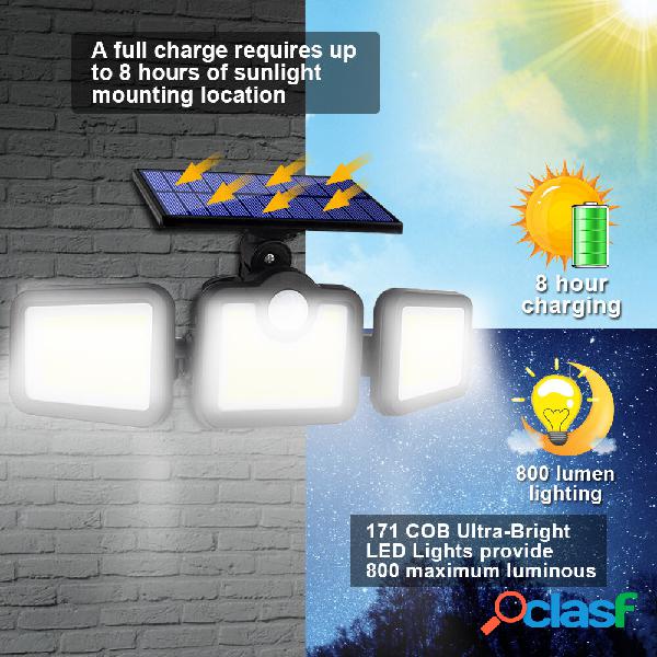 Luci solari per esterni 171COB 108/122 / 138 LED Luce