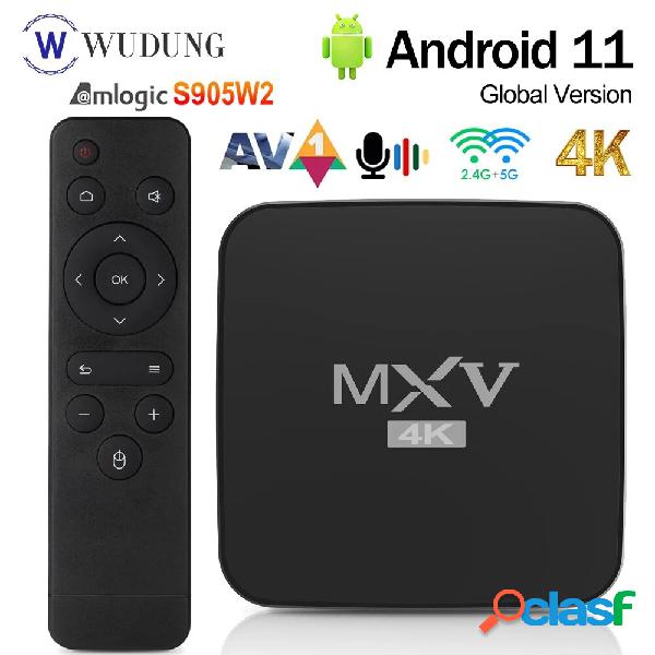 MECOOL MXV Android 11.0 S905W2 Quad core Smart TV Scatola