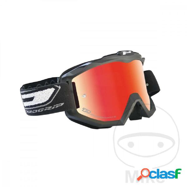 Maschera moto cross progrip pz3204ro14 3204 nero rosso