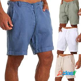 Men's Capri shorts Pants Plain Basic Street Daily Casual