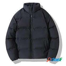 Mens Down Parka Fall Winter Daily Regular Coat Stand Collar