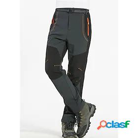 Mens Hiking Pants Trousers Fleece Lined Pants Softshell