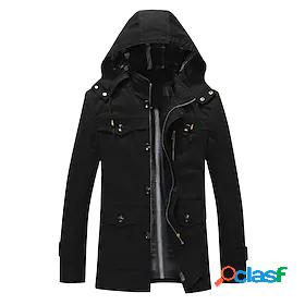 Mens Hoodied Jacket Casual Jacket Full Zip Casual Daily