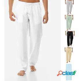 Mens Straight Pants Trousers Beach Pants Pants Plain Solid