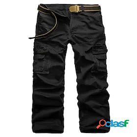 Mens Tactical Cargo Trousers Work Pants Pants Solid Colored
