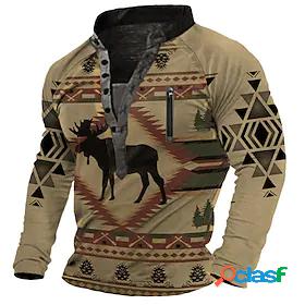 Mens Unisex Sweatshirt Pullover Geometric Graphic Prints