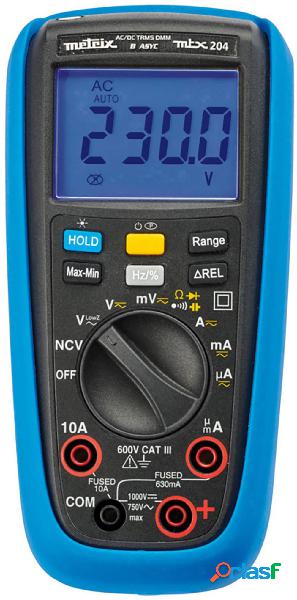 Metrix MTX 204 Multimetro portatile digitale Display grafico