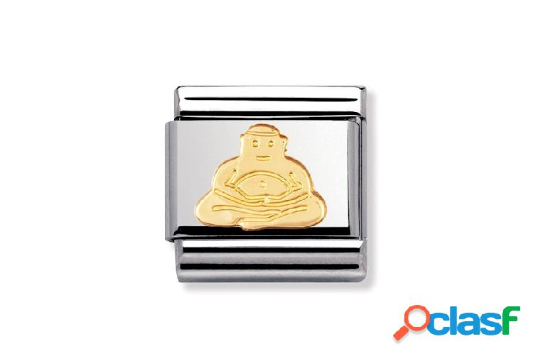 Nomination Buddha Composable acciaio e oro acciaio oro