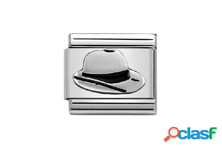 Nomination Cappello Panama Composable acciaio argento nero
