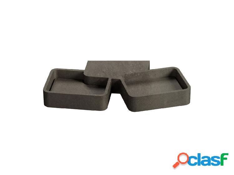 PIBAMARMI Saturnia Double Sink - Lavabo - Grigio di Tunisi