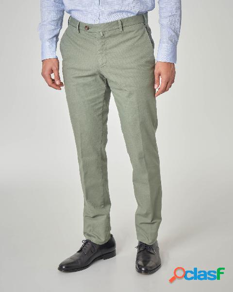 Pantalone verde micro-armatura