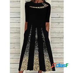 Per donna Abito con paillettes Abito linea A Vestito