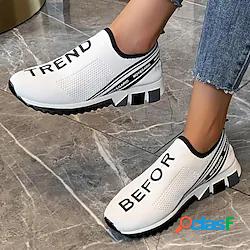 Per donna scarpe da ginnastica Scarpe Flyknit Piatto Punta