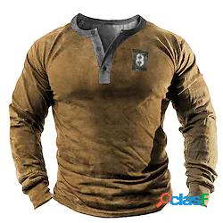 Per uomo Felpa Maglione A V Numero Stampe astratte Stampa