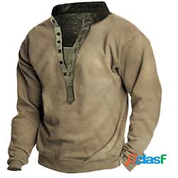 Per uomo Felpa Maglione A V Stampe astratte Informale