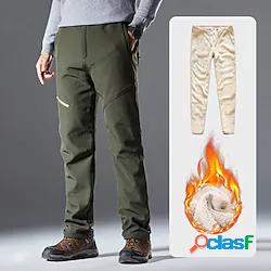 Per uomo Pantaloni foderati in pile Pantaloni impermeabili