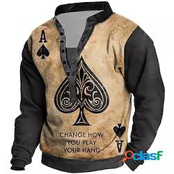 Per uomo Unisex Felpa Maglione Stampe astratte Carte