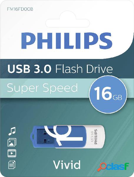 Philips VIVID Chiavetta USB 16 GB Blu FM16FD00B/00 USB 3.2